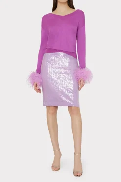 MILLY Skirts-Adley Sequin Skirt