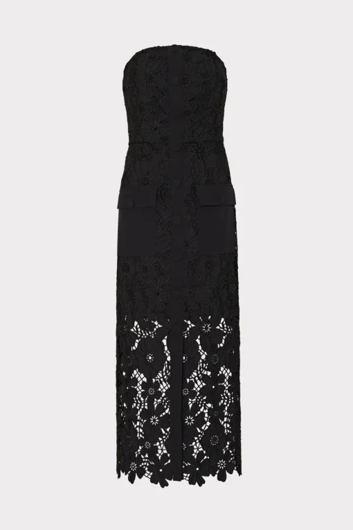 MILLY Guest Of Dresses-Adrienne Roja Lace Midi Dress