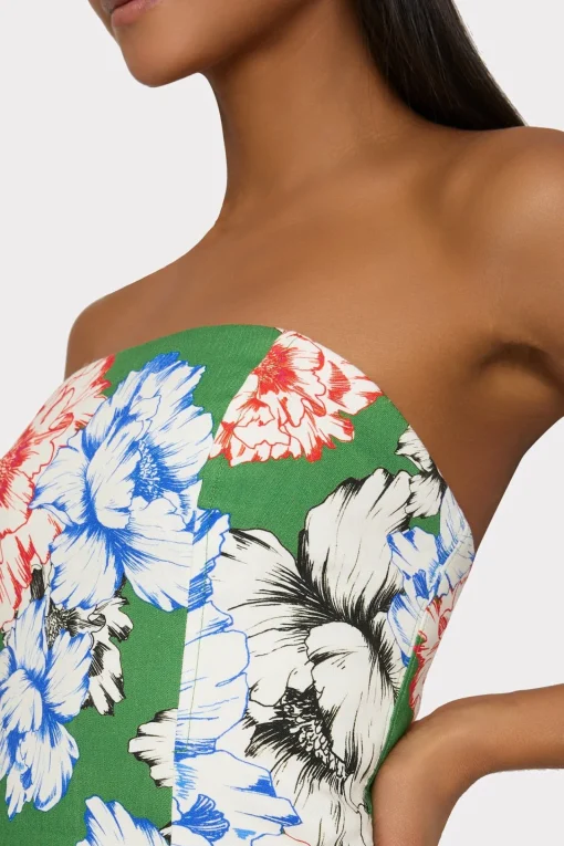 MILLY Jumpsuits & Rompers-Aiden Petals In Bloom Strapless Top
