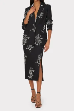 MILLY Coats & Jackets-Alexa Beaded Embroidery Blazer