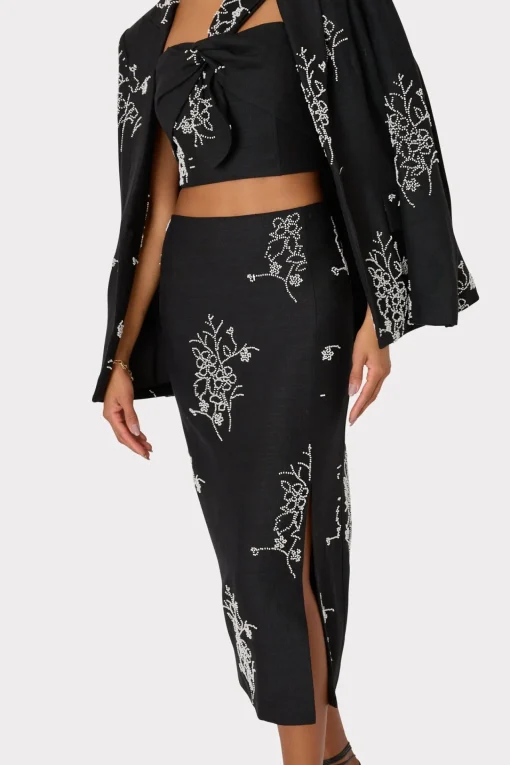 MILLY Coats & Jackets-Alexa Beaded Embroidery Blazer
