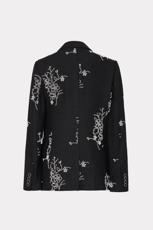 MILLY Coats & Jackets-Alexa Beaded Embroidery Blazer