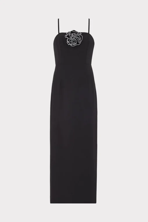 MILLY Cocktail Dresses-Allison 3D Rosette Cady Midi Dress