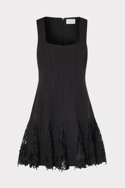MILLY Little Black Dresses-Ariel Cady 3D Lace Combo Dress