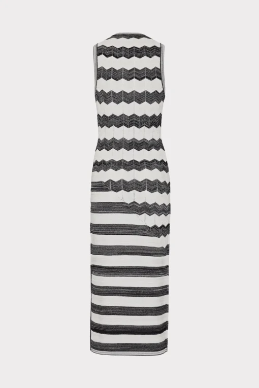 MILLY Jumpsuits & Rompers-Asymetrical Zig Zag Midi Dress