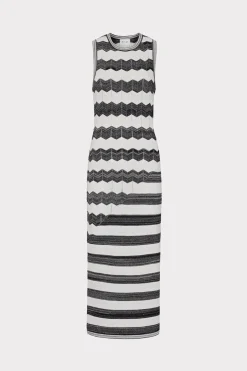 MILLY Sweaters & Knits-Asymetrical Zig Zag Midi Dress