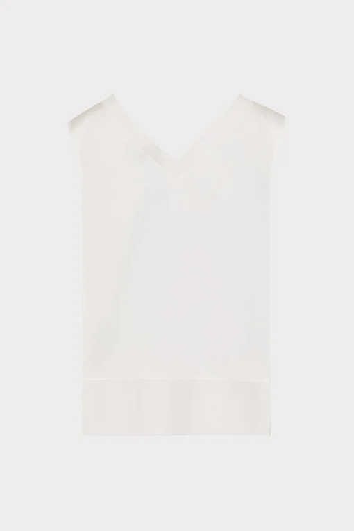 MILLY Jumpsuits & Rompers-Avianna Satin Sleeveless Top
