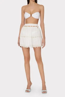 MILLY Cover-Ups-Beaded Cotton Voile Skirt