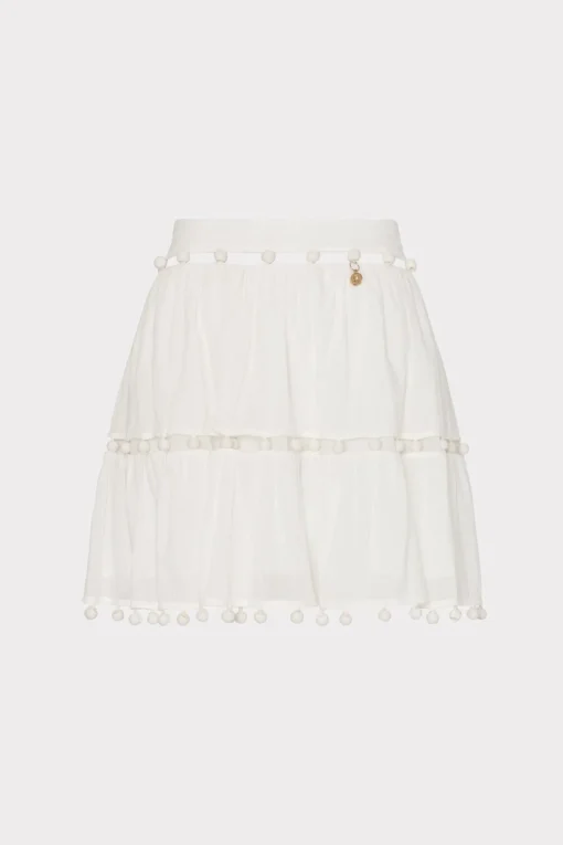 MILLY Jumpsuits & Rompers-Beaded Cotton Voile Skirt