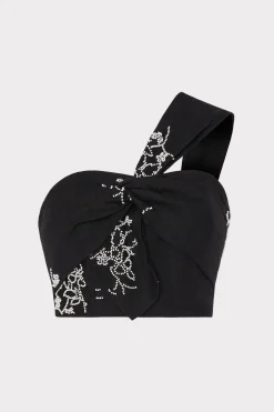 MILLY Tops-Beaded Embroidery Top