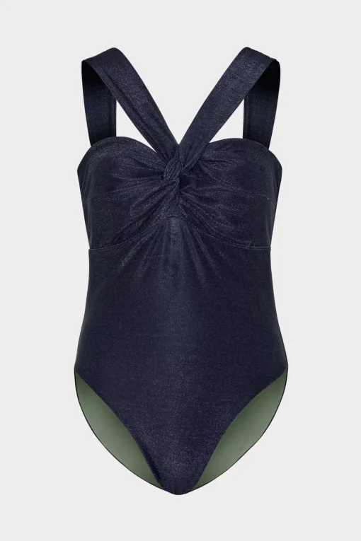MILLY One Piece Swimsuits-Betsy Bandeau Shimmer One Piece