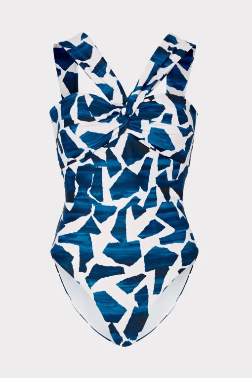MILLY One Piece Swimsuits-Betsy Ocean Puzzle Bandeau One Piece