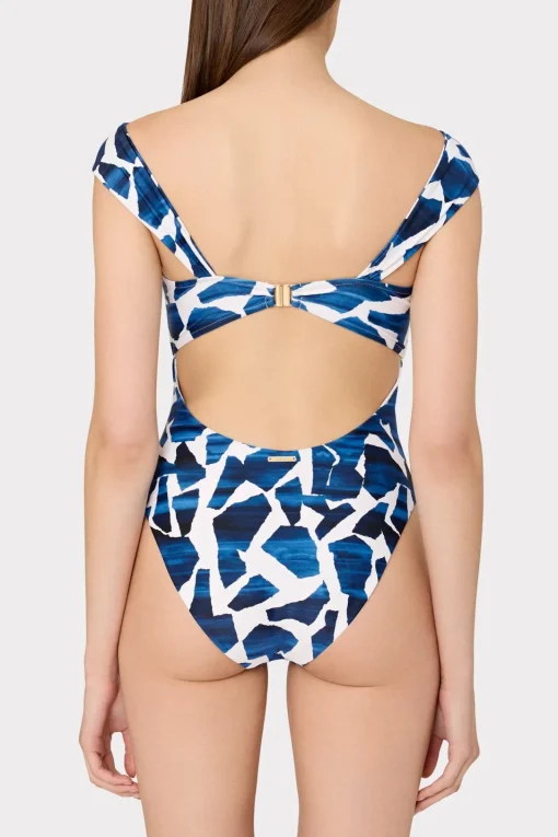 MILLY One Piece Swimsuits-Betsy Ocean Puzzle Bandeau One Piece
