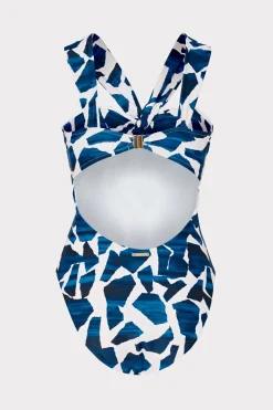 MILLY One Piece Swimsuits-Betsy Ocean Puzzle Bandeau One Piece