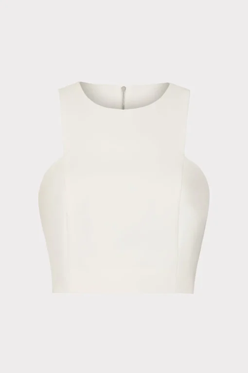 MILLY Jumpsuits & Rompers-Cady Sleeveless Crop Top