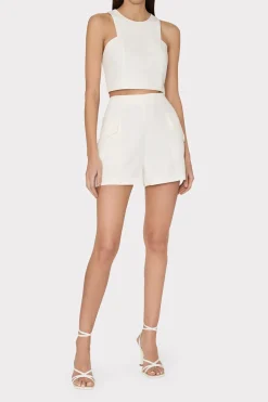 MILLY Jumpsuits & Rompers-Cady Sleeveless Crop Top