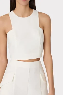 MILLY Jumpsuits & Rompers-Cady Sleeveless Crop Top