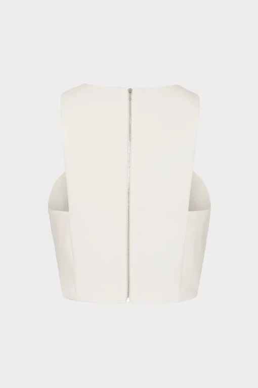MILLY Jumpsuits & Rompers-Cady Sleeveless Crop Top