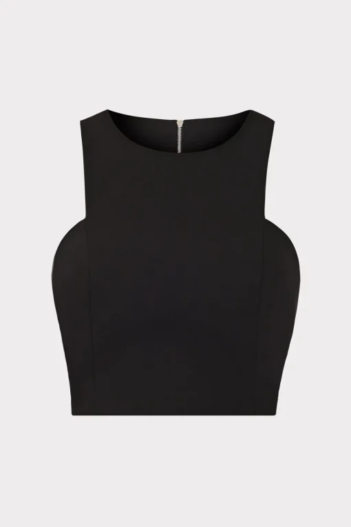 MILLY Jumpsuits & Rompers-Cady Sleeveless Crop Top