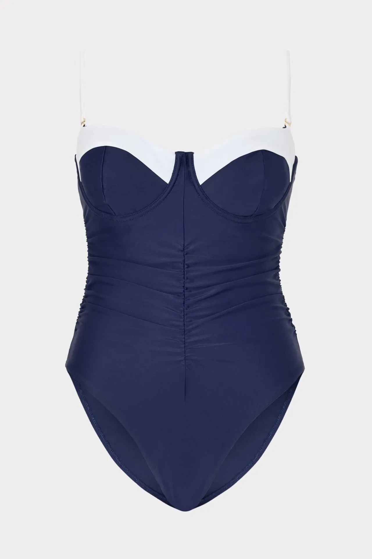 MILLY Jumpsuits & Rompers-Color Block Ruched One Piece