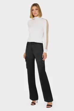 MILLY Sweaters & Knits-Crystal Racer Turtleneck