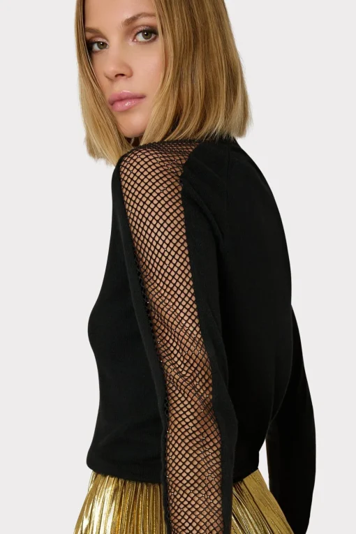 MILLY Sweaters & Knits-Crystal Racer Turtleneck