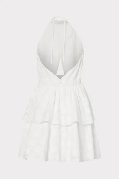 MILLY White Dresses-Evelia Reina Graphic Dot Clipping Dress