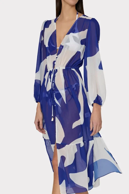 MILLY Jumpsuits & Rompers-Fiona Grand Foliage Cover-Up