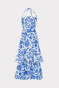 MILLY Cocktail Dresses-Flowers Of Spain Linen Maxi Dress