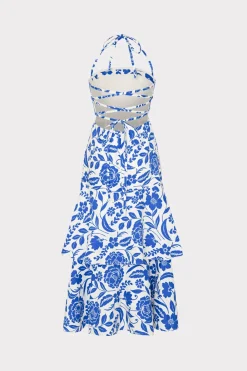 MILLY Cocktail Dresses-Flowers Of Spain Linen Maxi Dress