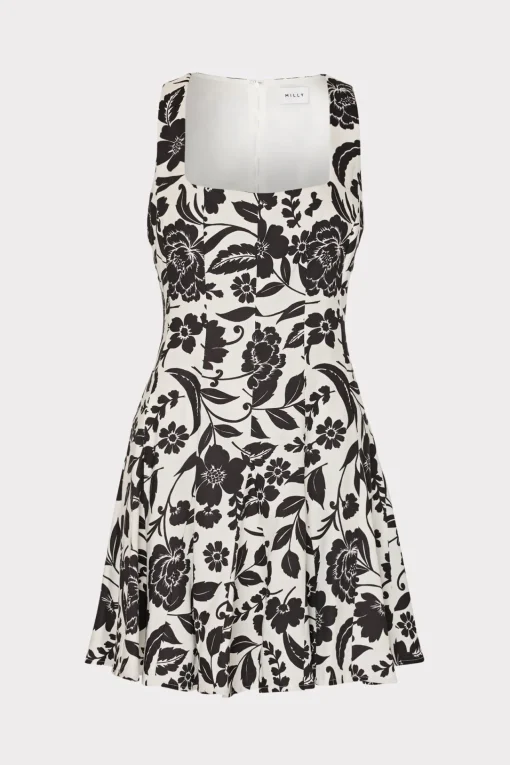 MILLY Mini Dresses-Flowers Of Spain Linen Mini Dress