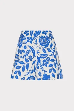 MILLY Jumpsuits & Rompers-Flowers Of Spain Linen Shorts