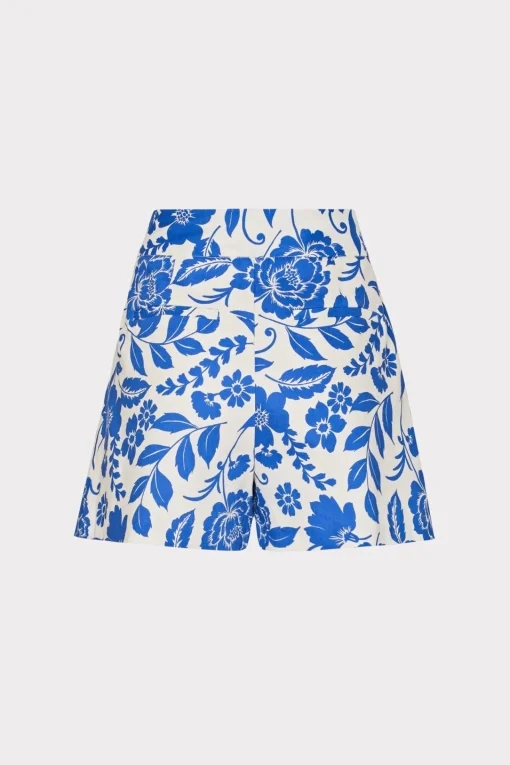 MILLY Jumpsuits & Rompers-Flowers Of Spain Linen Shorts