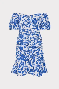 MILLY Day Dresses-Flowers Of Spain Off The Shoulder Dress