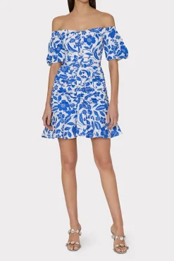 MILLY Day Dresses-Flowers Of Spain Off The Shoulder Dress