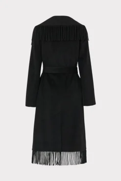 MILLY Coats & Jackets-Fringe Wool Coat