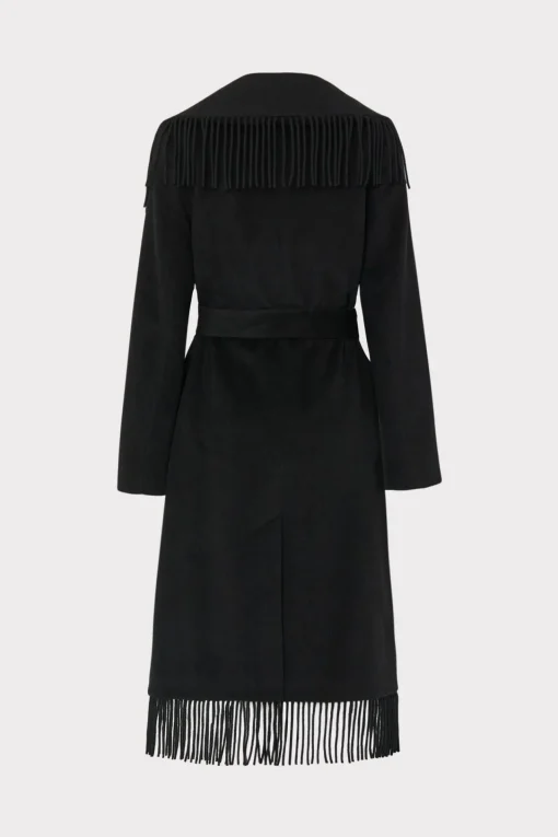 MILLY Coats & Jackets-Fringe Wool Coat