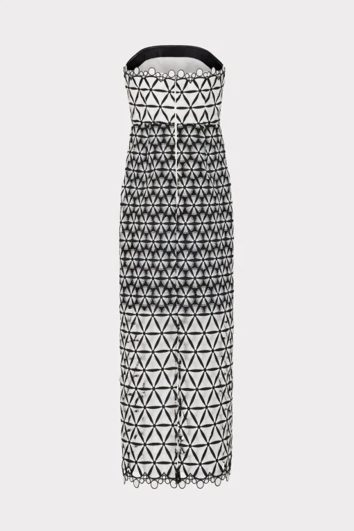 MILLY Evening Gowns-Geo Star Lace Dress