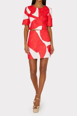 MILLY Matching Sets-Grand Foliage Modern Mini Skirt