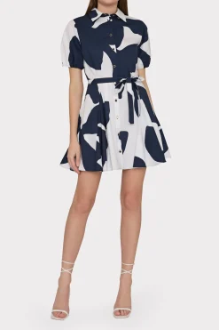 MILLY Mini Dresses-Grand Foliage Poplin Dress