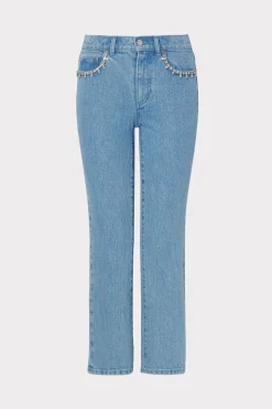MILLY Pants-Hali Crystal Embellished Jeans