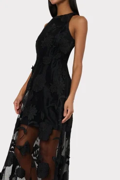 MILLY Evening Gowns-Hannah 3D Butterfly Embroidery Dress