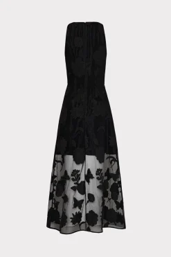 MILLY Evening Gowns-Hannah 3D Butterfly Embroidery Dress