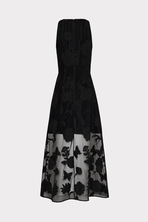 MILLY Evening Gowns-Hannah 3D Butterfly Embroidery Dress