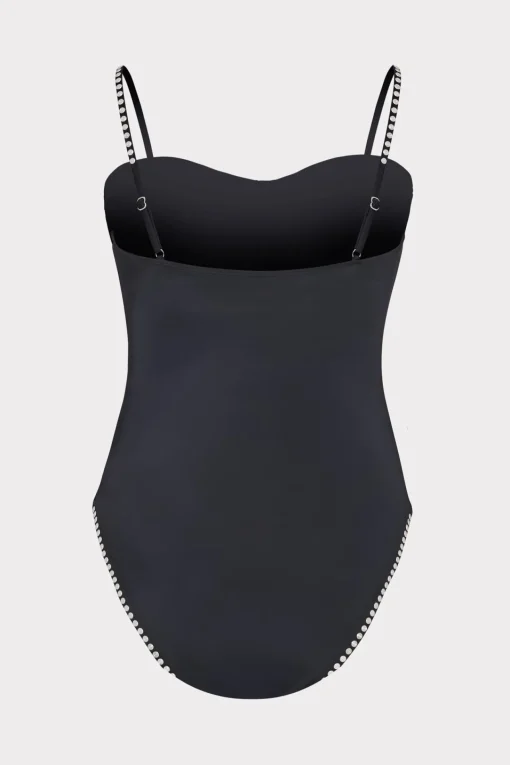 MILLY One Piece Swimsuits-Heat Set Embellishment Underwire One Piece