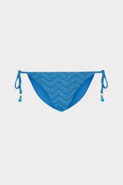 MILLY Jumpsuits & Rompers-Jacquard String Bikini Bottom