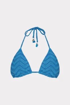 MILLY Jumpsuits & Rompers-Jacquard String Bikini Top