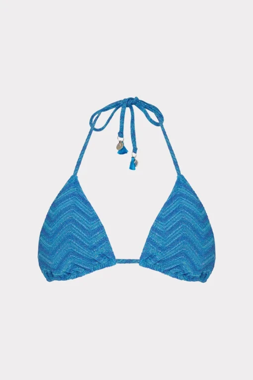 MILLY Jumpsuits & Rompers-Jacquard String Bikini Top
