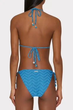 MILLY Jumpsuits & Rompers-Jacquard String Bikini Top