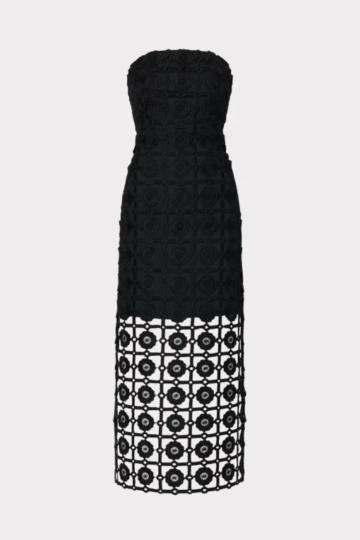 MILLY Little Black Dresses-Kait Tile Lace Dress